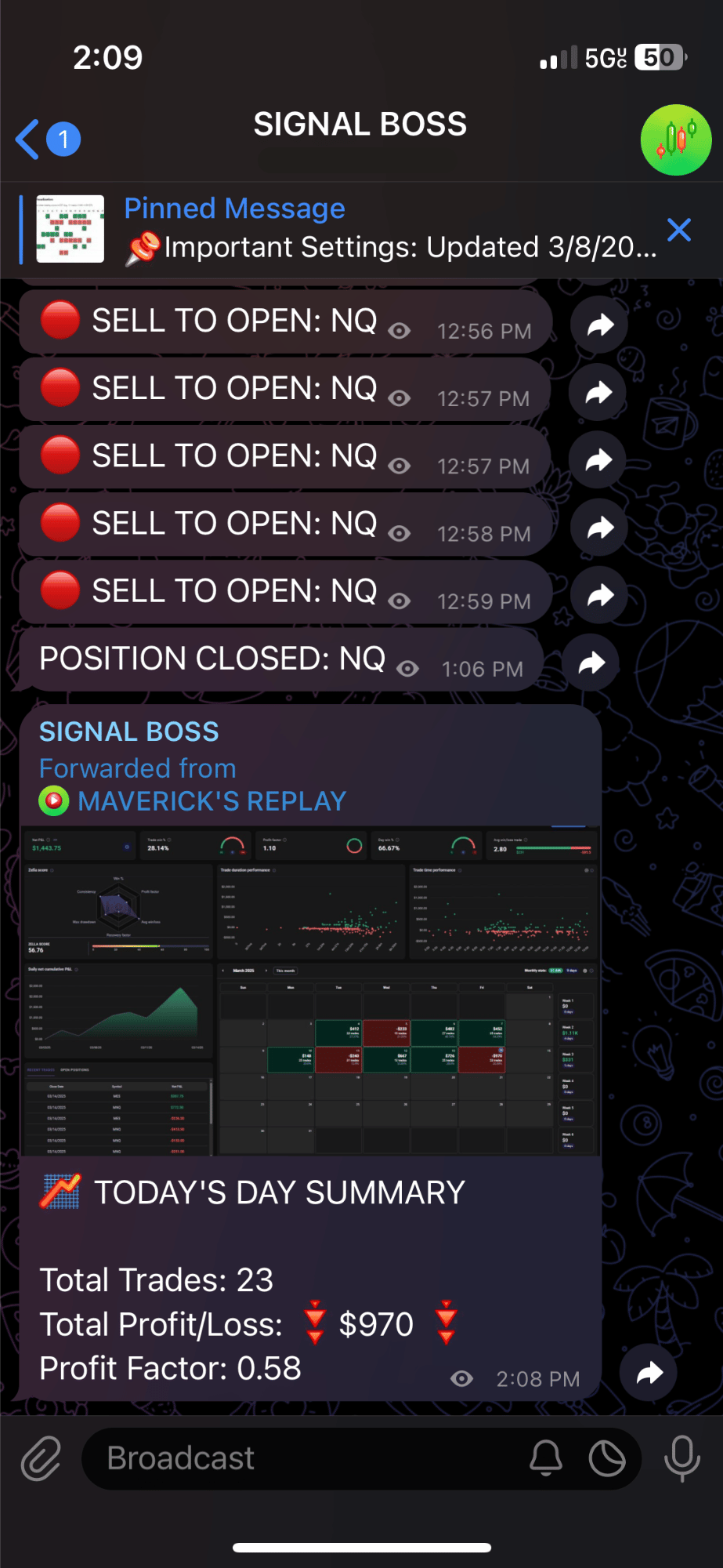 March 14th 2025 trade log