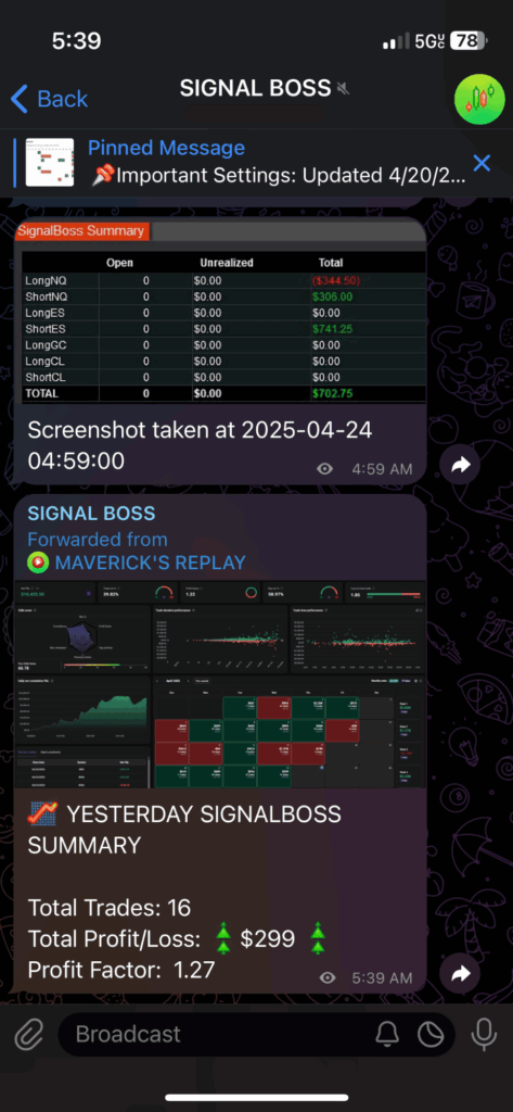 April 23nd, 2025 trade log