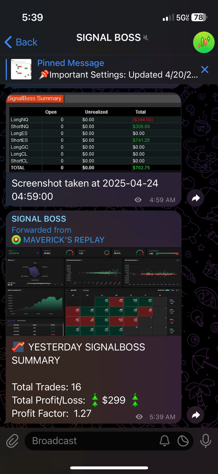 April 23nd, 2025 trade log