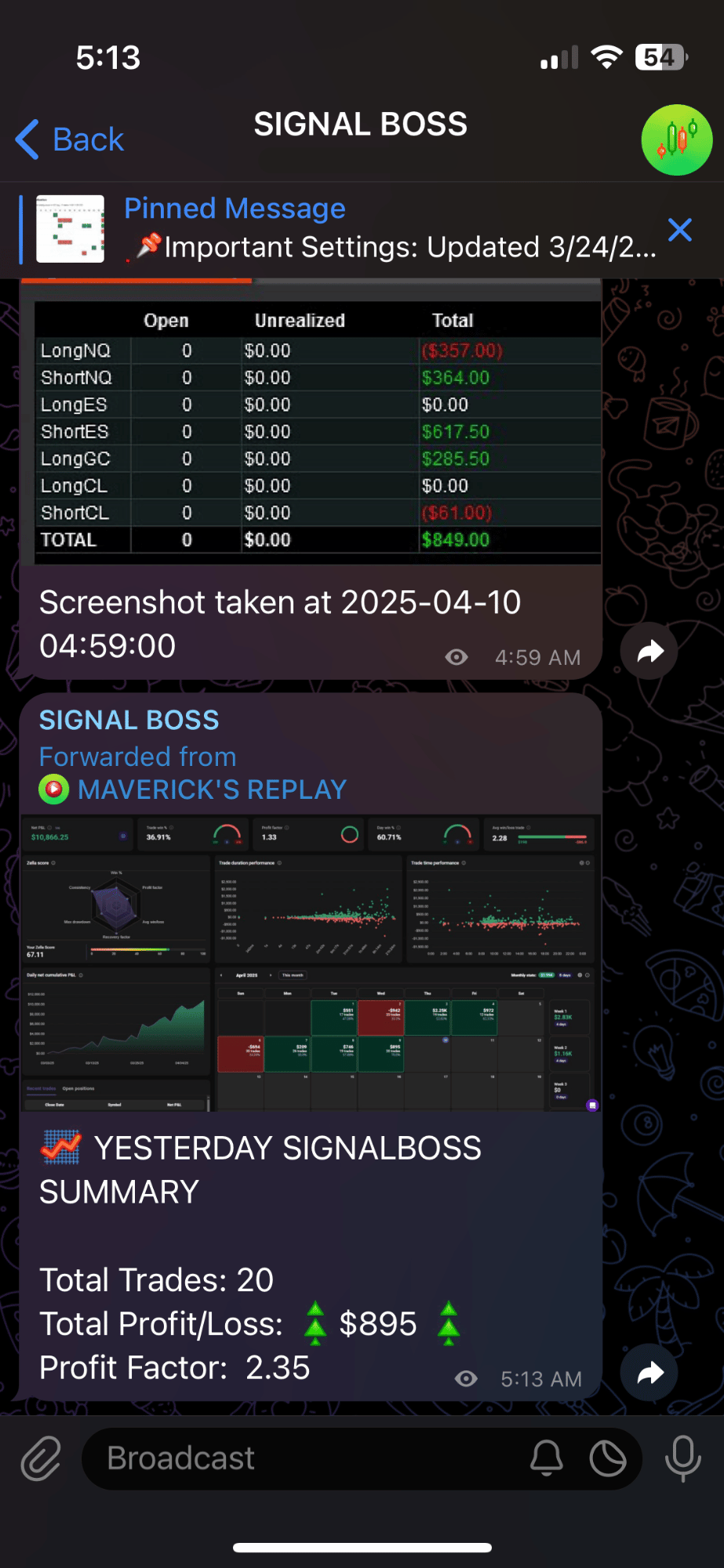 April 9th, 2025 trade log
