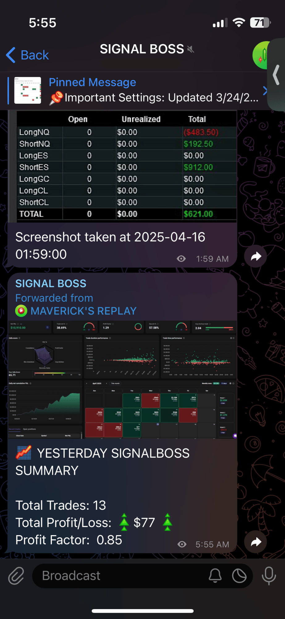 April 15th, 2025 trade log