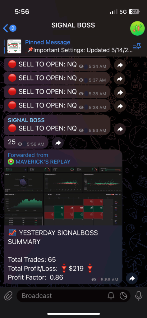 may 15th 2025 trade log