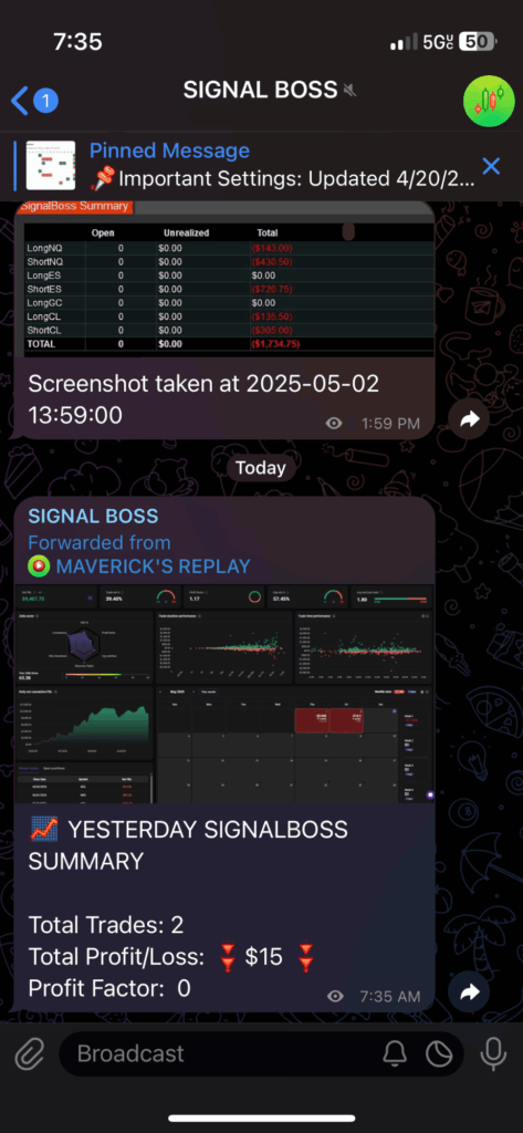may 7nd 2025 trade log
