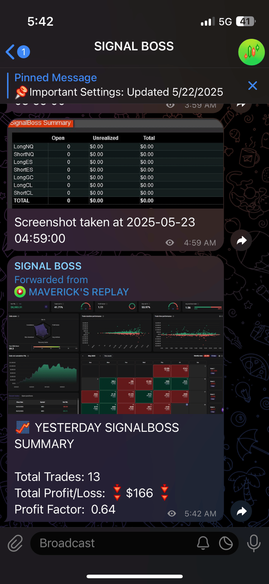 may 22nd 2025 trade log