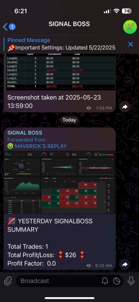 may 23nd 2025 trade log