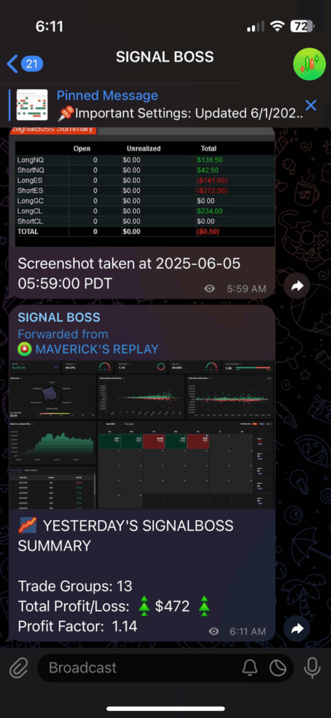 June 4th 2025 trade log