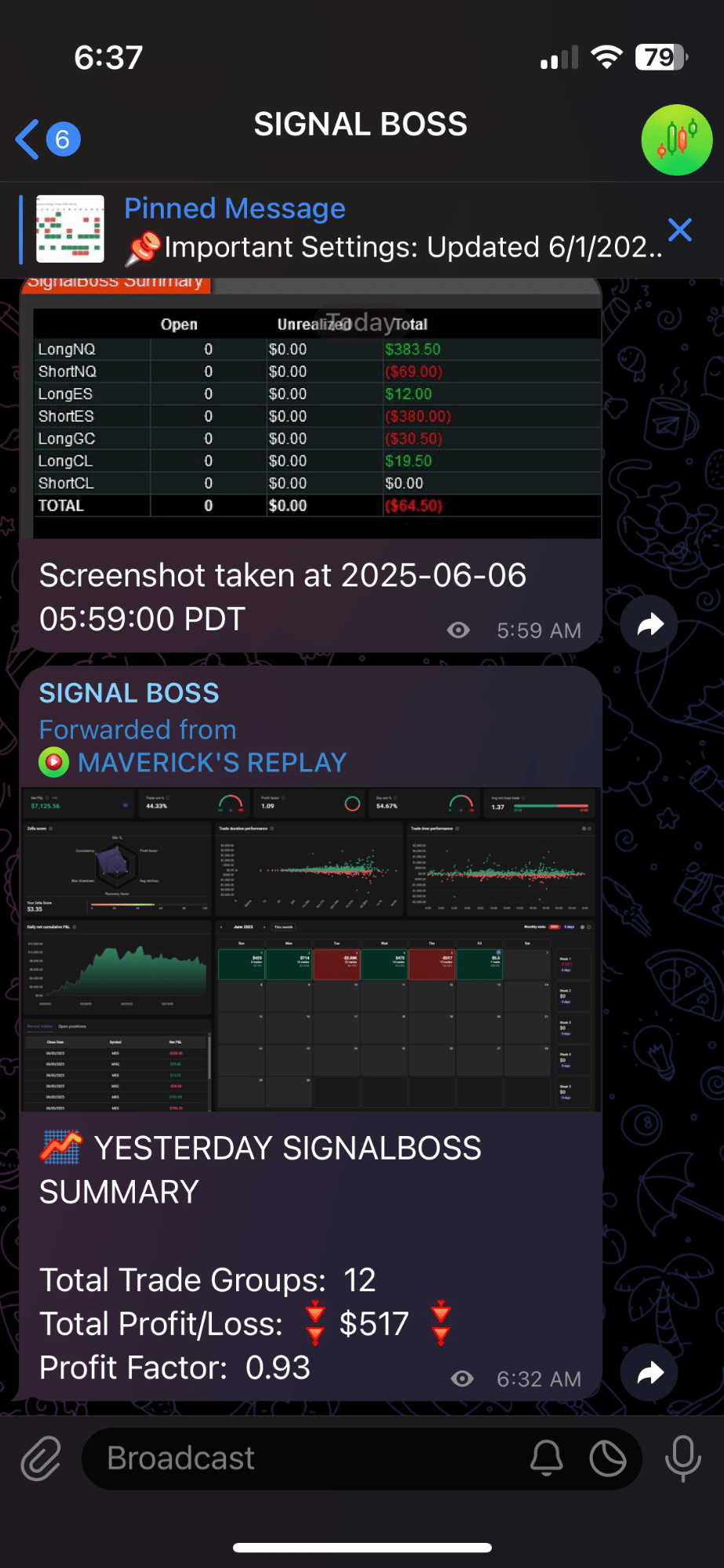 June 5th 2025 trade log